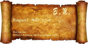 Bagosi Márta névjegykártya