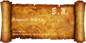 Bagosi Márta névjegykártya
